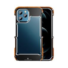 R-JUST - R-JUST Mobilskal till iPhone 12/12 Pro Bumper i Tr&auml; och Aluminium, Svart
