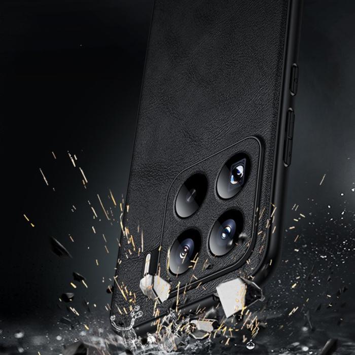 SULADA - SULADA Mobilskal till Xiaomi 15 Pro PU Läder + TPU + PC Baksida Röd