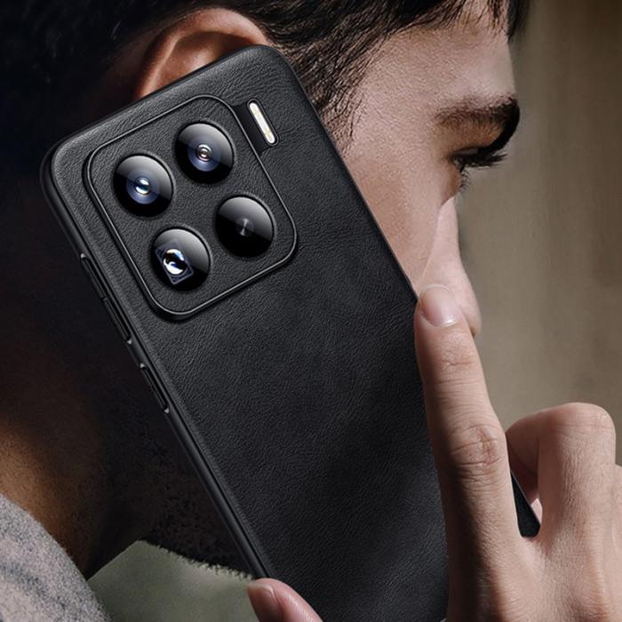 SULADA - SULADA Mobilskal till Xiaomi 15 Pro PU Läder + TPU + PC Baksida Röd