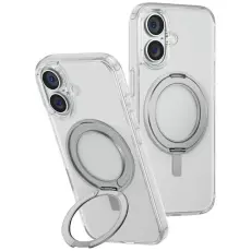 UNIQ - UNIQ iPhone 16 Plus Mobilskal Swivix 360 Kickstand - Clear