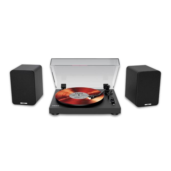 MIXX - MIXX Vinylskivspelare System 5 Stereo Inkl Högtalare Svart