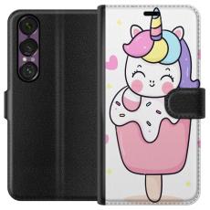 iSecrets - Plånboksfodral till Sony Xperia 1 VII med Glad enhörning