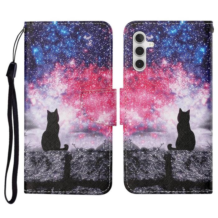 OEM - Mobilfodral för Samsung Galaxy S26 Mönstertryck Konstläder - Svart
