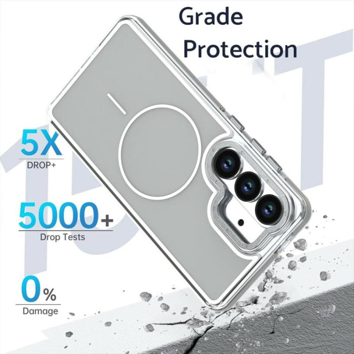 OEM - Mobilskal för Samsung Galaxy S26 Magnetiskt Dual Color Shockproof TPU - Grå