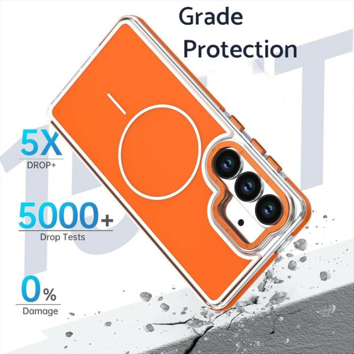 OEM - Mobilskal för Samsung Galaxy S26 Magnetiskt Dual Color Shockproof TPU - Orange