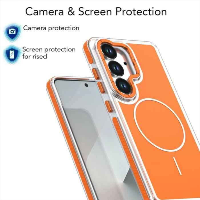 OEM - Mobilskal för Samsung Galaxy S26 Magnetiskt Dual Color Shockproof TPU - Orange