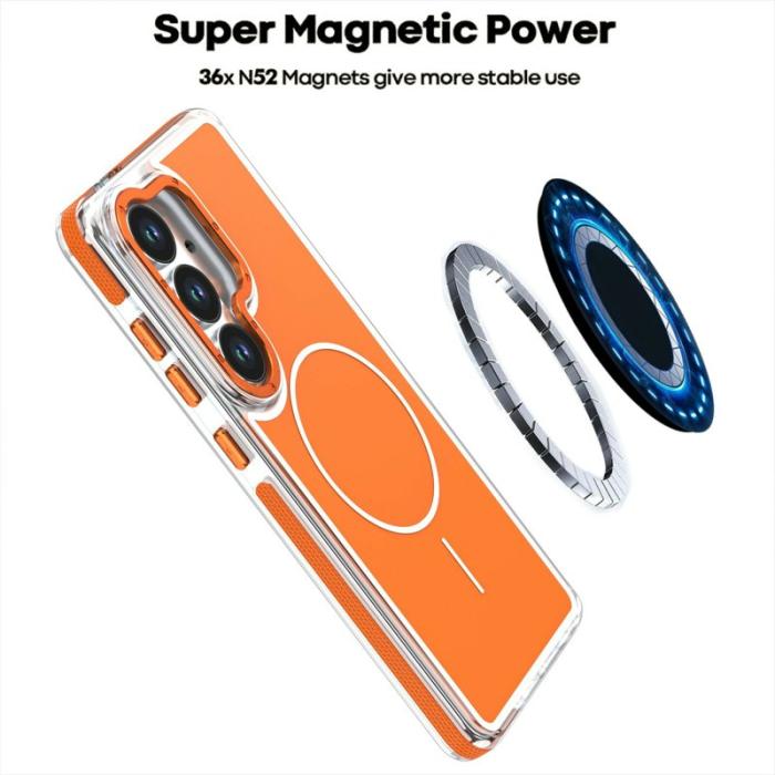 OEM - Mobilskal för Samsung Galaxy S26 Magnetiskt Dual Color Shockproof TPU - Orange