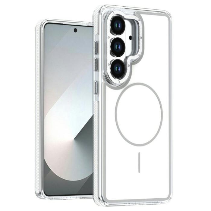 OEM - Mobilskal för Samsung Galaxy S26 Magnetiskt Dual Color Shockproof TPU - Vit
