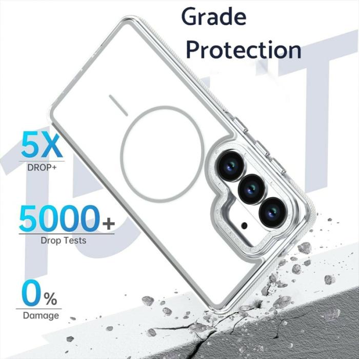 OEM - Mobilskal för Samsung Galaxy S26 Magnetiskt Dual Color Shockproof TPU - Vit