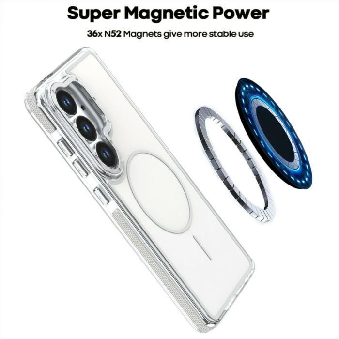 OEM - Mobilskal för Samsung Galaxy S26 Magnetiskt Dual Color Shockproof TPU - Vit