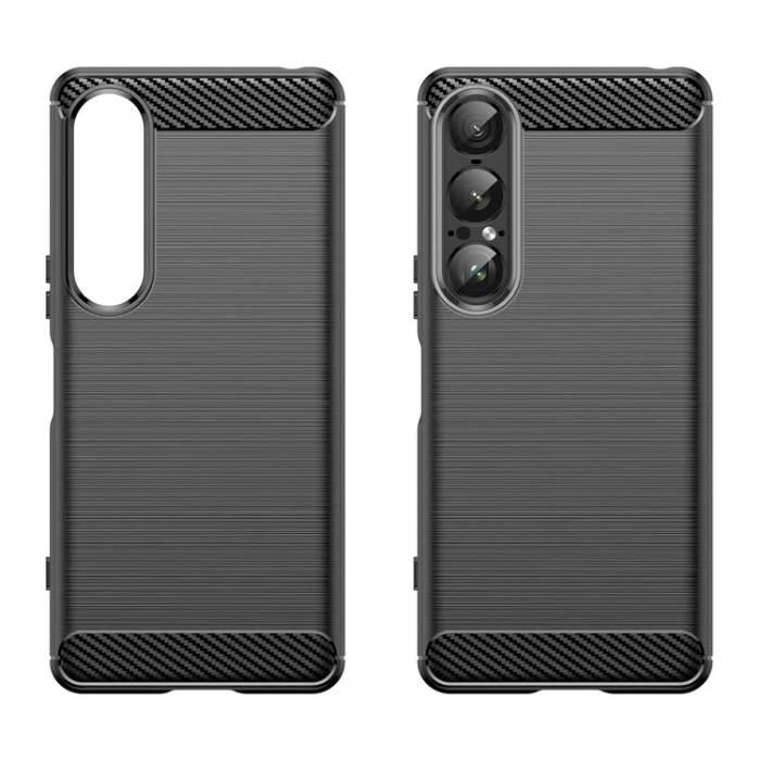 A-One Brand - Sony Xperia 1 VII Mobilskal Carbon Fiber Texture - Svart