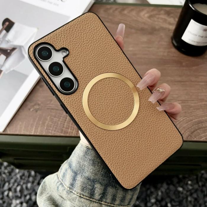 OEM - Mobilskal för Samsung Galaxy S26 Plus Magnetiskt PU + TPU - Guld