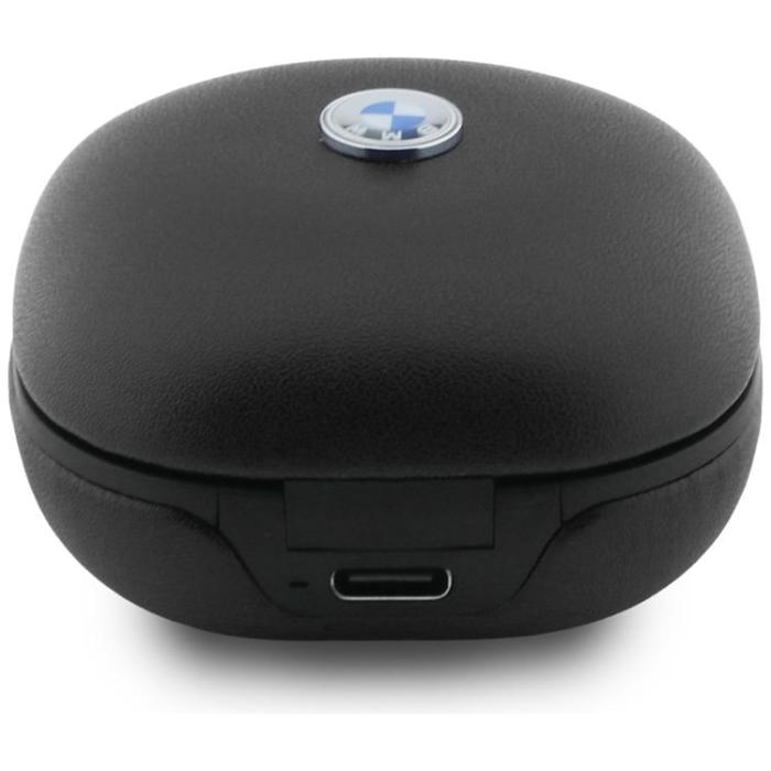 BMW - BMW TWS In-Ear Hörlurar Bluetooth ENC Leather Metal Logo - Svart