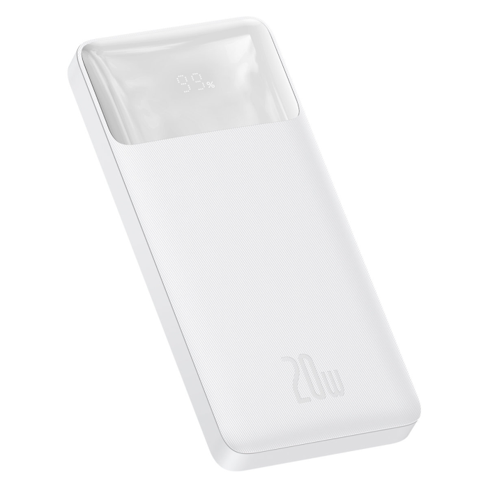 BASEUS - Baseus Powerbank 10000 mAh 20W Bipow + Micro-USB Kabel - Vit