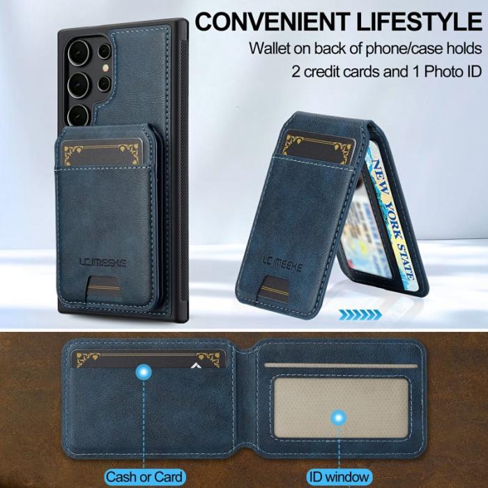 LC.imeeke - LC.IMEEKE Mobilskal för Samsung Galaxy S26 Ultra Magnetiskt Konstläder - Blå