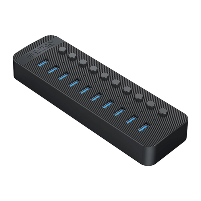 ORICO - Orico Hubb 10xUSB-A 3.0 med Strömbrytare - Svart