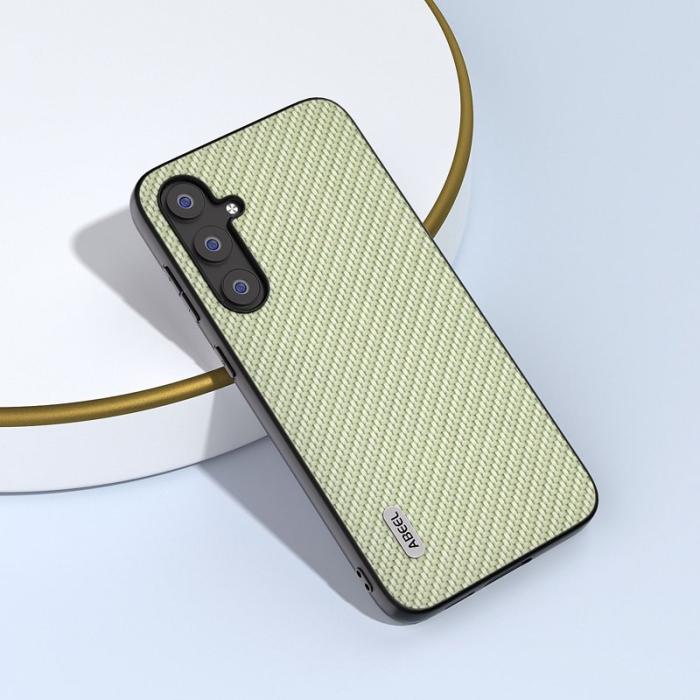 ABEEL - ABEEL Mobilskal till Samsung Galaxy S23 FE Läder PC+TPU Grön