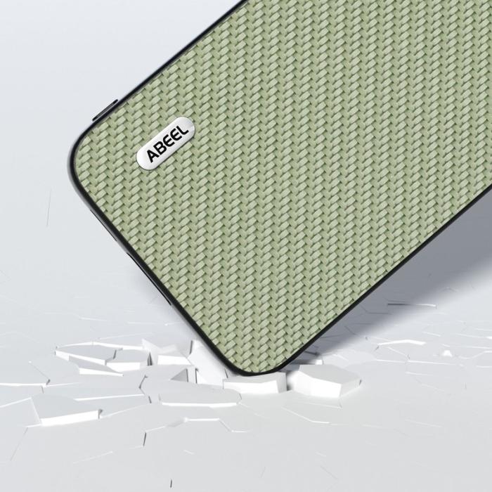 ABEEL - ABEEL Mobilskal till Samsung Galaxy S23 FE Läder PC+TPU Grön