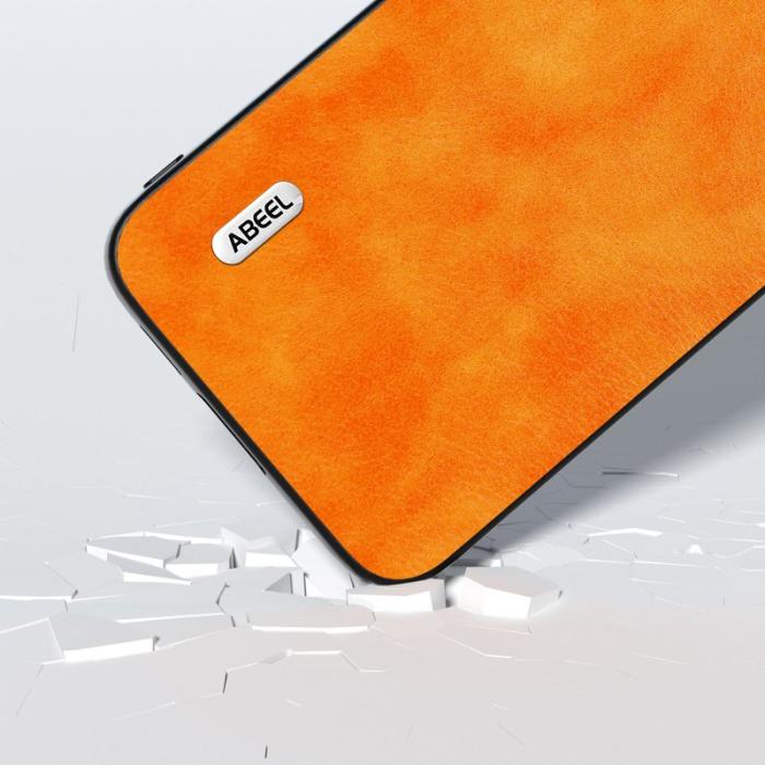 ABEEL - ABEEL Mobilskal till Samsung Galaxy S23 FE Läder TPU+PC Orange