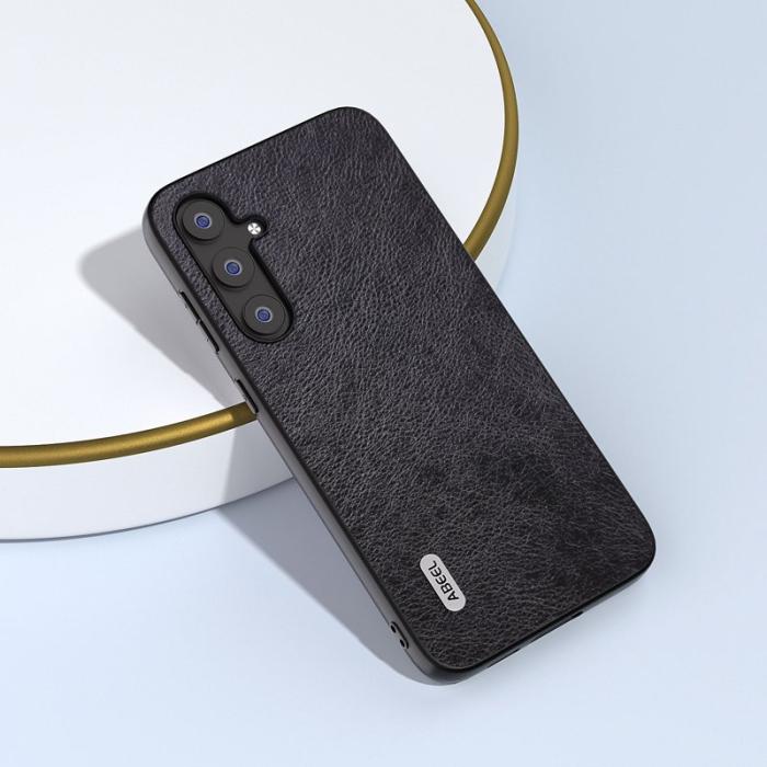 ABEEL - ABEEL Mobilskal till Samsung Galaxy S23 FE Läder TPU+PC Svart