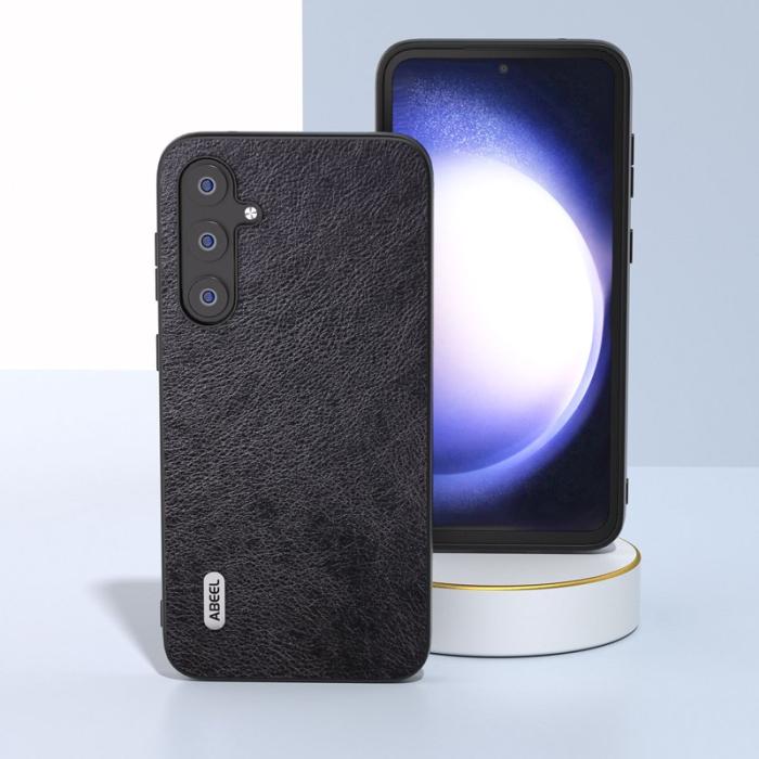 ABEEL - ABEEL Mobilskal till Samsung Galaxy S23 FE Läder TPU+PC Svart