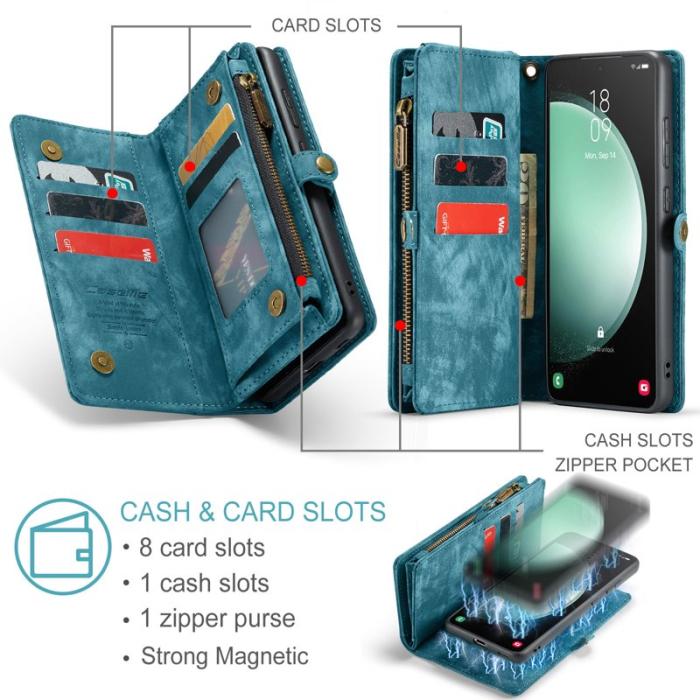 Caseme - CASEME 008 Plånboksfodral till Samsung Galaxy S23 FE Konstläder - Blå