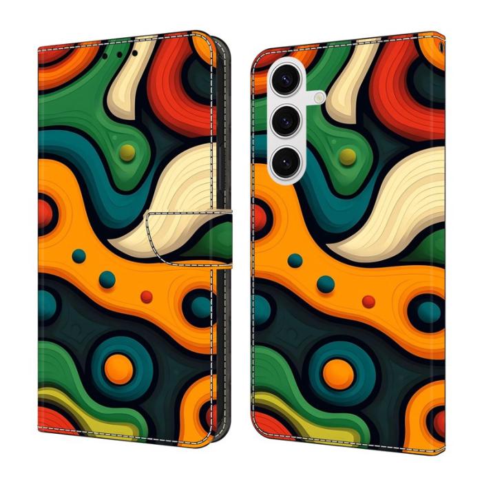 OEM - Samsung Galaxy S26 Plånboksfodral Fällbart Ställ Konstläder Mönstertryck - Målad