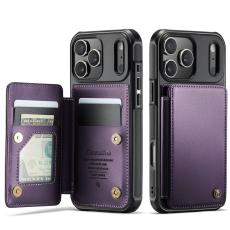 Caseme - CASEME C22 iPhone 17 Pro Fodral med RFID-Skydd och 5 Kortplatser Lila