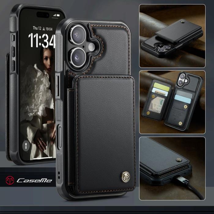 Caseme - CASEME C22 iPhone 17 Fodral med RFID-Skydd - Svart