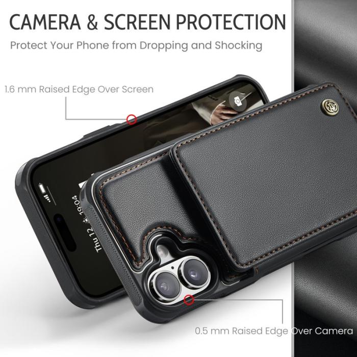 Caseme - CASEME C22 iPhone 17 Fodral med RFID-Skydd - Svart