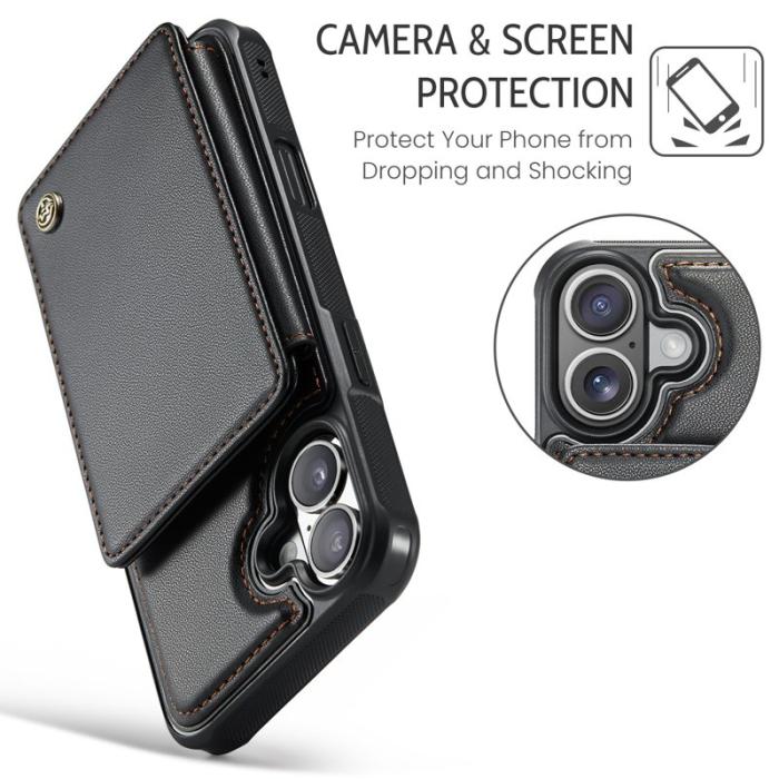 Caseme - CASEME C22 iPhone 17 Fodral med RFID-Skydd - Svart