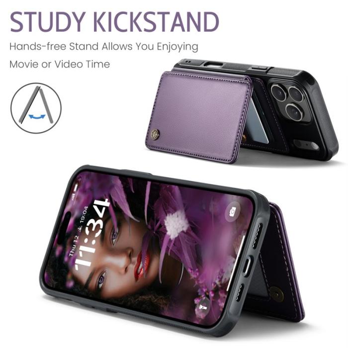Caseme - CASEME C22 iPhone 17 Pro Fodral med RFID-Skydd och 5 Kortplatser Lila