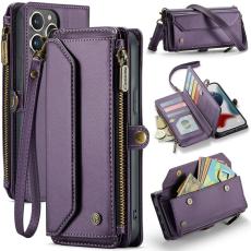 Caseme - CASEME Pl&aring;nboksfodral Konstl&auml;der f&ouml;r iPhone 13 Pro Max - Lila