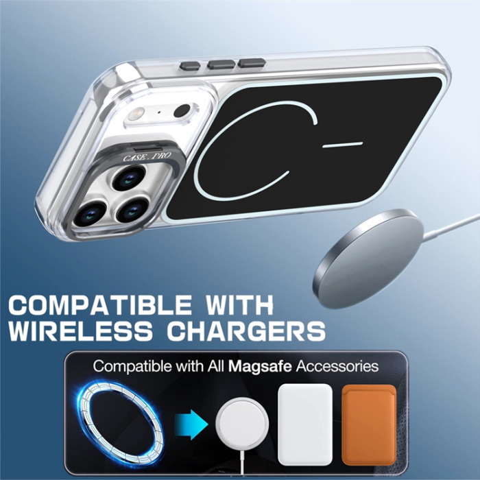 A-One Brand - iPhone 17 Pro Max Mobilskal MagSafe Lens Kickstand TPU + PC