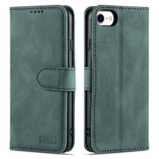 AZNS - AZNS iPhone SE (2022)/SE (2020)/8/7 Pl&aring;nboksfodral Konstl&auml;der - Gr&ouml;n