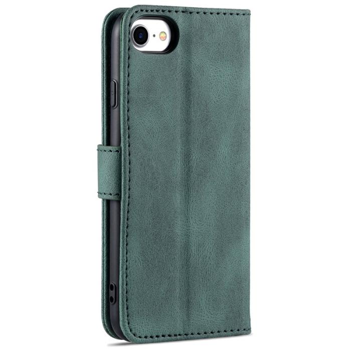 AZNS - AZNS iPhone SE (2022)/SE (2020)/8/7 Plånboksfodral Konstläder - Grön