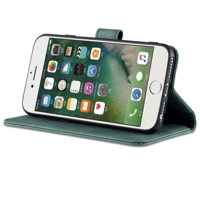 AZNS - AZNS iPhone SE (2022)/SE (2020)/8/7 Plånboksfodral Konstläder - Grön