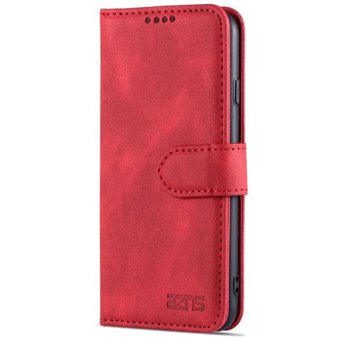 AZNS - AZNS iPhone SE (2022)/SE (2020)/8/7 Plånboksfodral Konstläder - Röd
