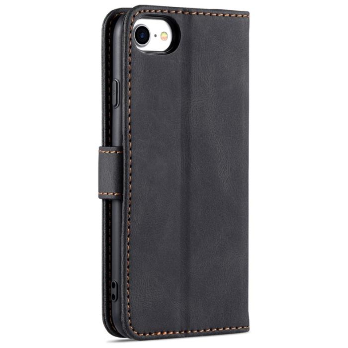 AZNS - AZNS iPhone SE (2022)/SE (2020)/8/7 Plånboksfodral Konstläder - Svart