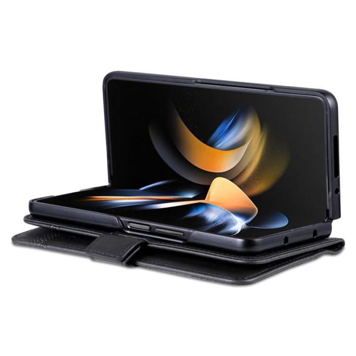 AZNS - AZNS Samsung Galaxy Z Fold3 5G Plånboksfodral Konstläder - Svart