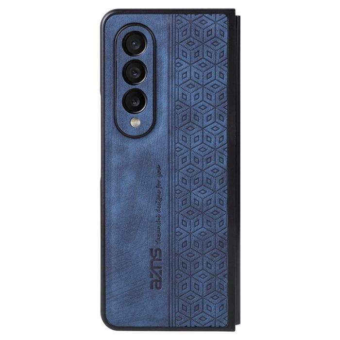 AZNS - AZNS Samsung Galaxy Z Fold3 5G Fodral KonstLäder - Blå