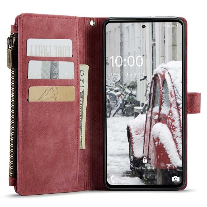 Caseme - CASEME Galaxy A53 5G Plånboksfodral C30 Zipper - Röd
