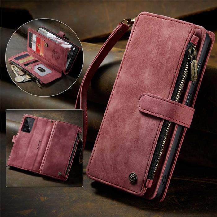 Caseme - CASEME Galaxy A53 5G Plånboksfodral C30 Zipper - Röd