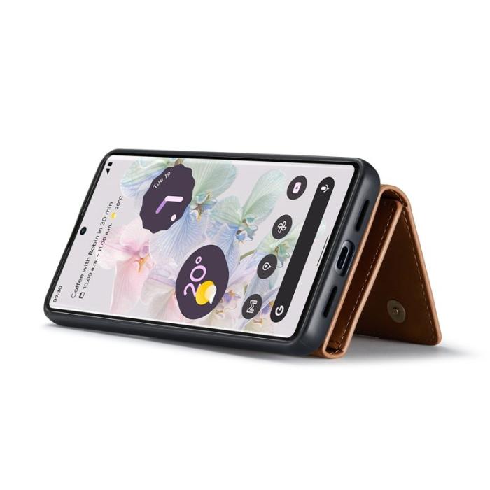 DG.MING - DG.MING Konstläder Plånboksfodral för Google Pixel 7 Pro 5G - Brun