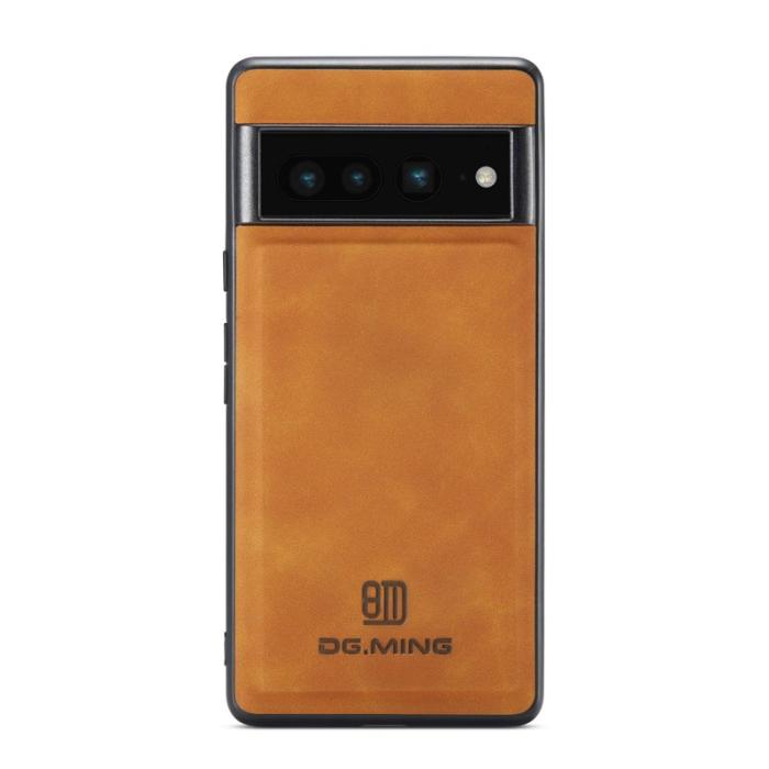 DG.MING - DG.MING Konstläder Plånboksfodral för Google Pixel 7 Pro 5G - Brun