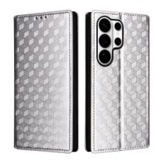 OEM - Samsung Galaxy S26 Ultra Pl&aring;nboksfodral Rhombus Pr pr&auml;glat Konstl&auml;der - Silver