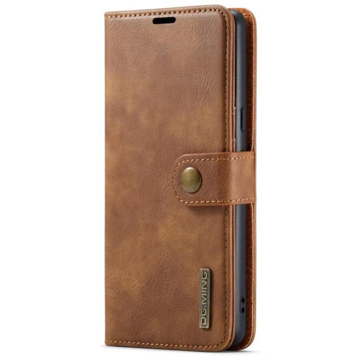 DG.MING - DG.MING Google Pixel 7 Pro Plånboksfodral Detachable 2in1 Äkta läder - Brun