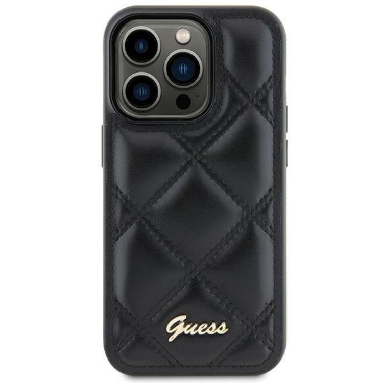Guess Galaxy S23 FE Mobilskal Quilted Metal Logo - Svart | 2353 | AlltMobil