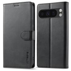 LC.imeeke - LC.IMEEKE Google Pixel 9 Pro XL Pl&aring;nboksfodral Konstl&auml;der - Svart