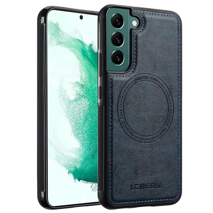 LC.imeeke - LC.IMEEKE Samsung Galaxy S21 FE 5G Fodral KonstLäder - Blå